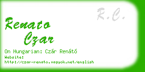 renato czar business card