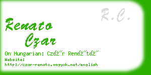 renato czar business card